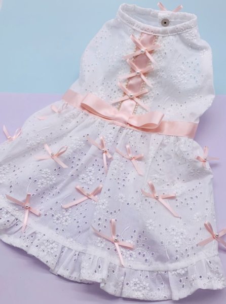 画像3: ホワイトコットンワンピース (3)