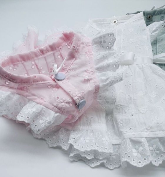 画像9: タック入りコットンレースフェミニンワンピース (9)