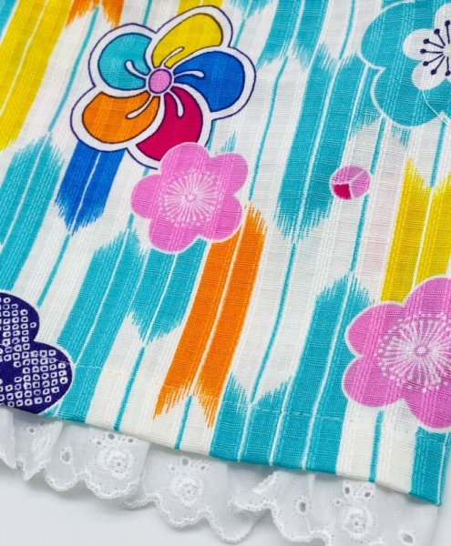 画像2: 浴衣2021 和柄 梅(ブルー) (2)