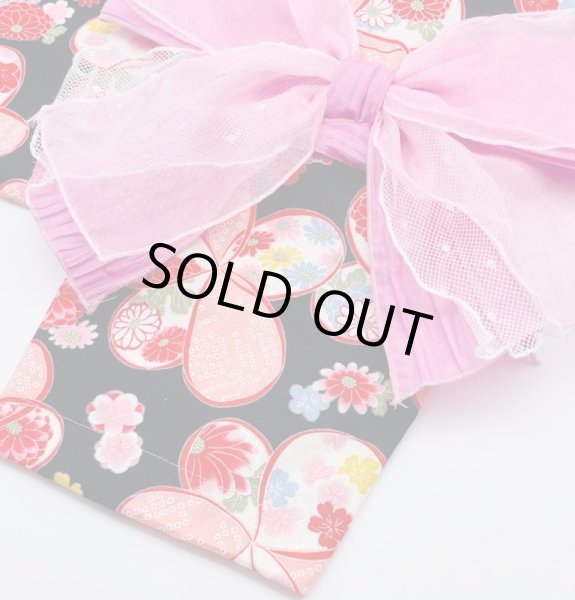 画像5: 浴衣2021 和柄　りぼん（黒） (5)