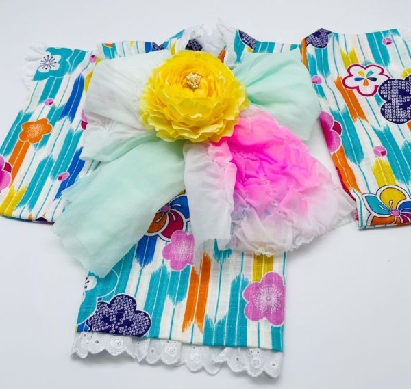 画像3: 浴衣2021 和柄 梅(ブルー) (3)