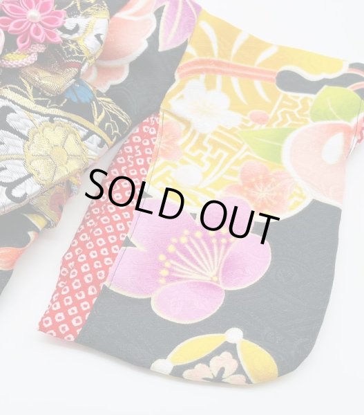 画像5: 犬服/猫服　晴れ着　友禅 宝文様 (黒)　振袖スタイル (5)