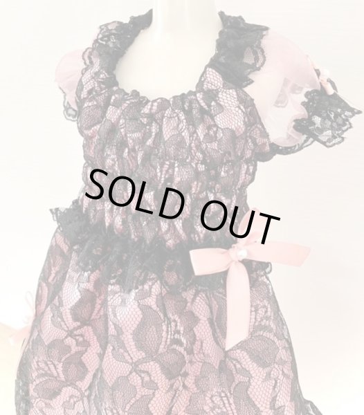 画像2: ハロウィンワンピース 2102  シャーリングワンピース ピンク (2)