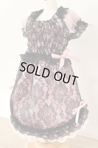 画像3: ハロウィンワンピース 2102  シャーリングワンピース ピンク (3)