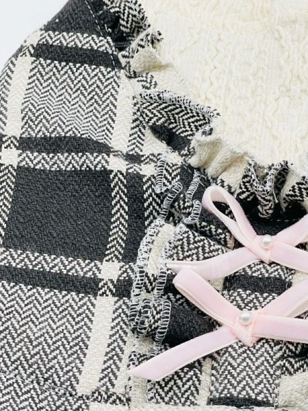 画像6: アランニット＆チェックワンピース/オールインワン (6)