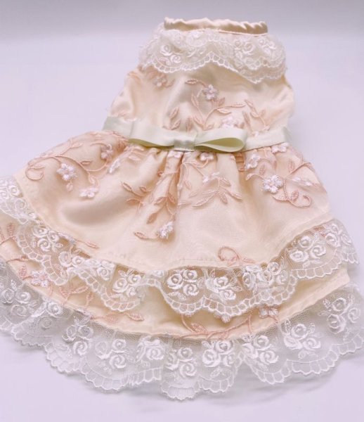 画像4: ピンクベージュフェミニンワンピース (4)