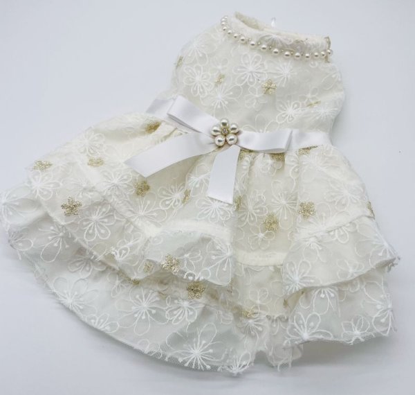 画像2: お花レースアメリワンピース　ホワイト (2)