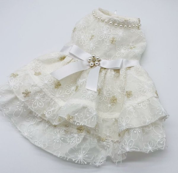 画像3: お花レースアメリワンピース　ホワイト (3)