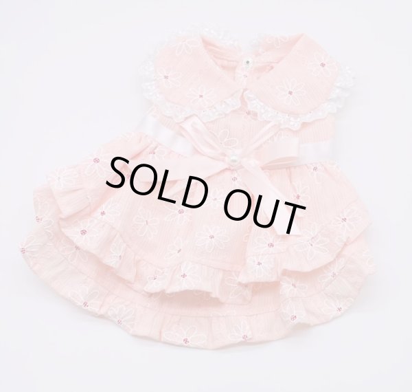 画像3: お花刺繍＆レースワンピース　ピンク (3)