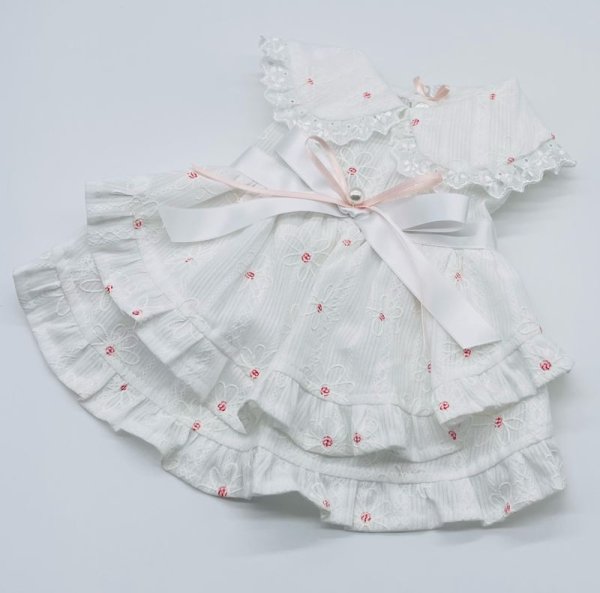 画像3: お花刺繍＆レースワンピース　ホワイト (3)