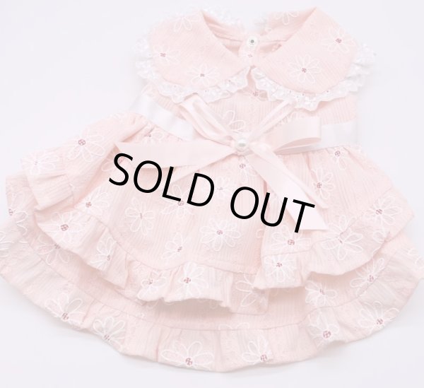 画像2: お花刺繍＆レースワンピース　ピンク (2)