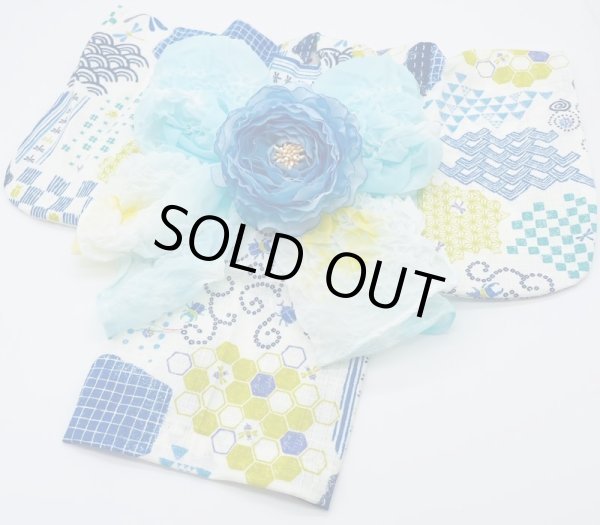 画像4: 浴衣2022　ブルー夏柄 (4)