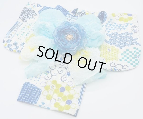 画像3: 浴衣2022　ブルー夏柄 (3)