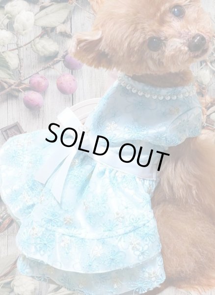 画像7: お花レースアメリワンピース　ブルー (7)