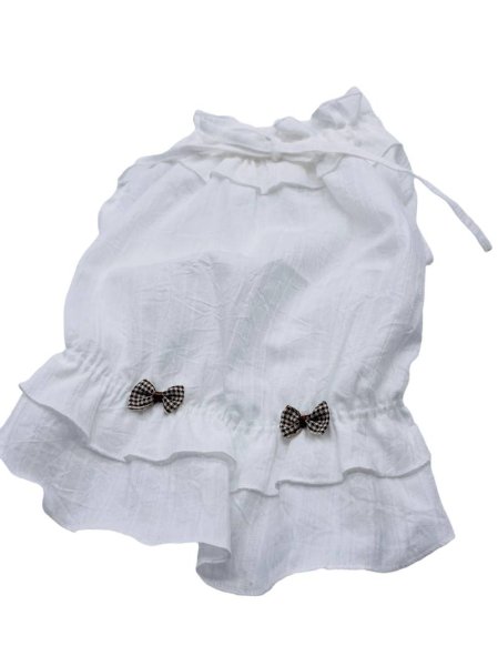 画像6: コットンボイルチュニック　モスピンク／ホワイト (6)