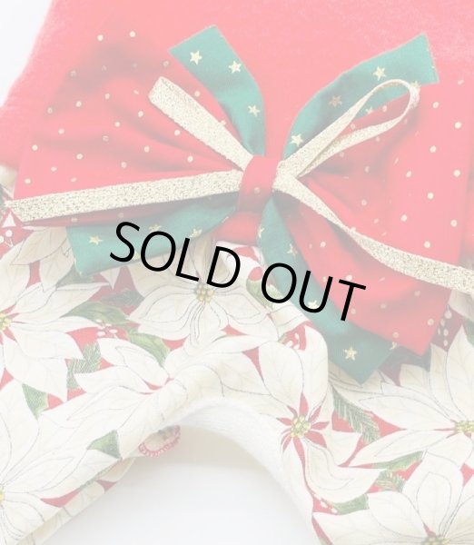 画像5: クリスマス ポインセチア白　ワンピース/オールインワン (5)