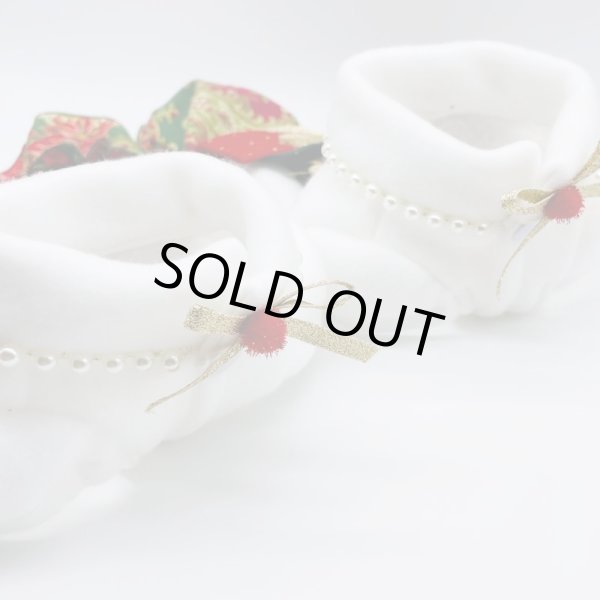 画像7: クリスマス ワンピース/オールインワン  金ラメポインセチア＆ペイズリー (7)