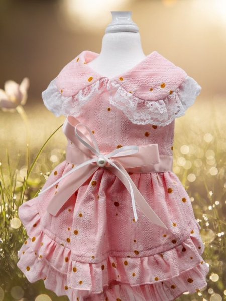 画像2: ピンク&お花ワンピース (2)