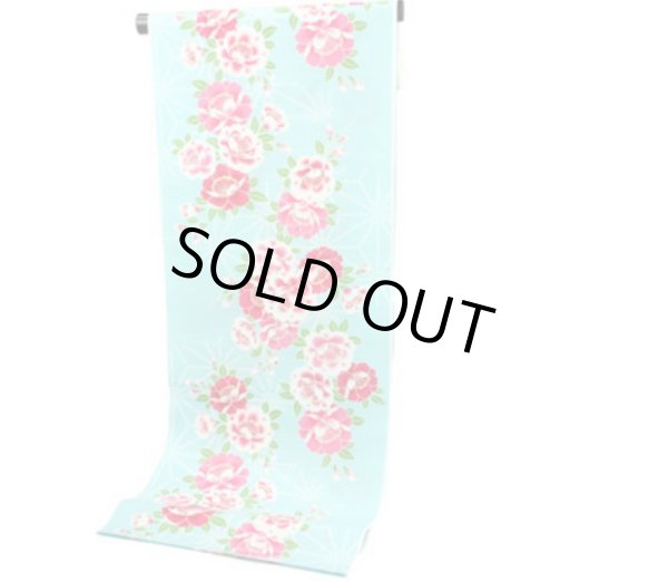 画像3: 浴衣 八重桜　水色xピンク (3)