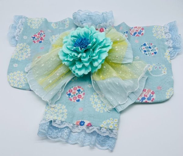 画像2: 浴衣　リップル うさぎ  水色 (2)