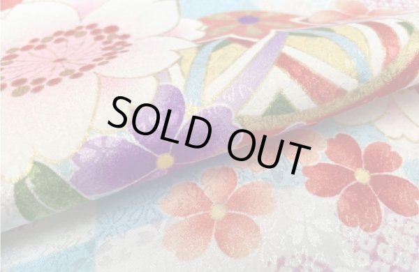 画像8: 犬服/猫服　晴れ着　京・金彩友禅  石畳花手毬　振袖スタイル　お引きづり/通常着丈選択可能 (8)