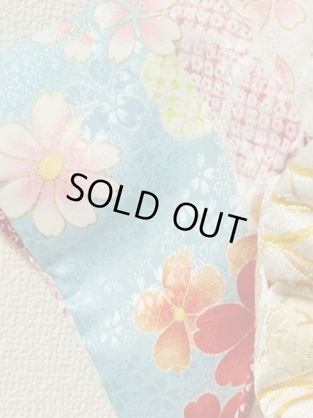 画像4: 犬服/猫服　晴れ着　京・金彩友禅  石畳花手毬　振袖スタイル　お引きづり/通常着丈選択可能 (4)