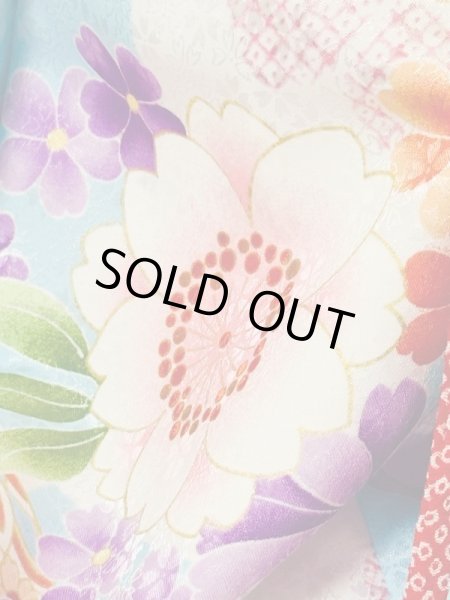 画像3: 犬服/猫服　晴れ着　京・金彩友禅  石畳花手毬　振袖スタイル　お引きづり/通常着丈選択可能 (3)