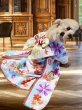 画像10: 犬服/猫服　晴れ着　京・金彩友禅  石畳花手毬　振袖スタイル　お引きづり/通常着丈選択可能 (10)