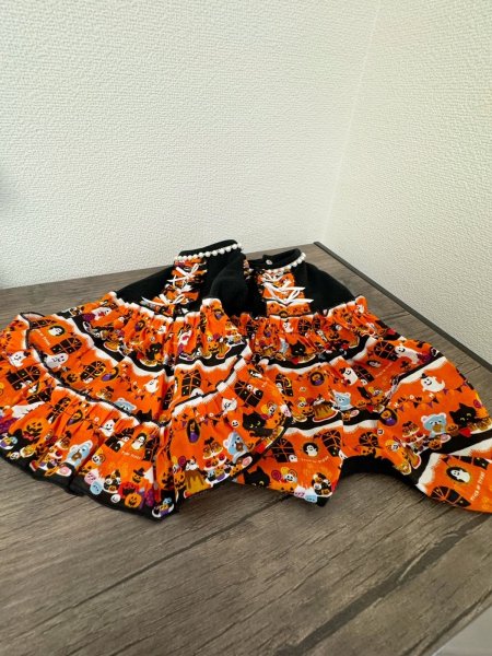画像3: ハロウィンワンピース/オールインワン　ハロウィンプリントオレンジ (3)