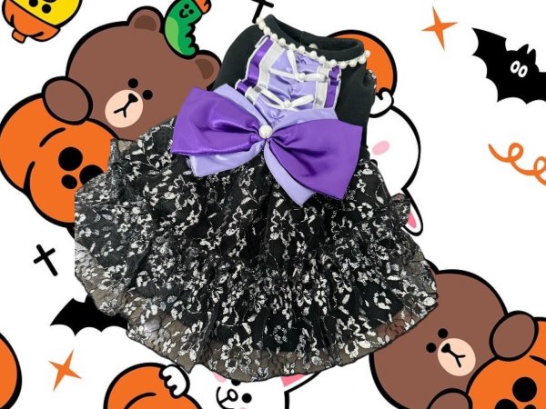 画像3: ハロウィンワンピース　キラキララメチュールラッセル (3)