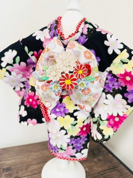 画像2: 犬服/猫服 晴れ着 京・金彩友禅  振袖スタイル お引きづり/通常着丈選択可能 (2)