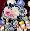 画像2: 浴衣  綿麻 雪輪菊牡丹 (2)