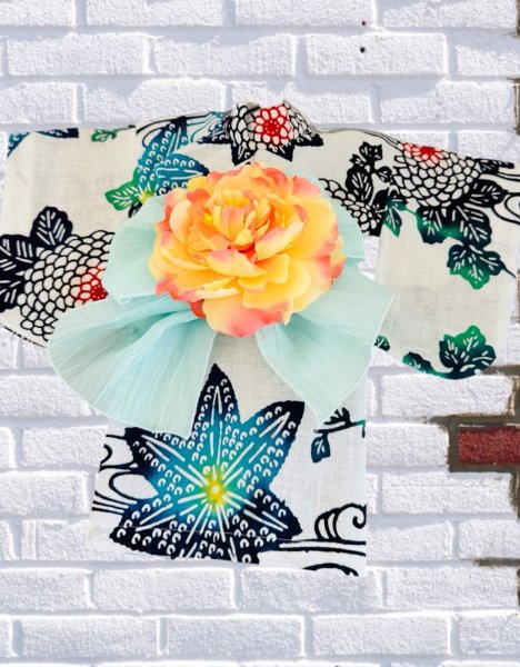 画像4: 浴衣  本染　花 (4)