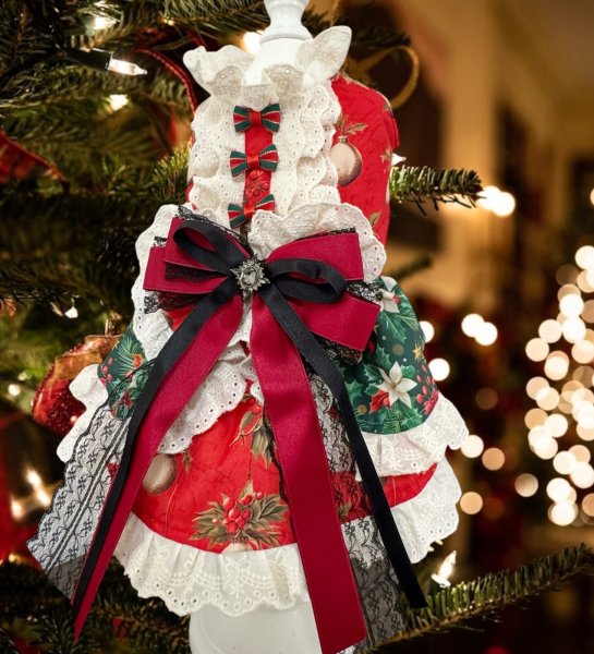 画像2: レトロクリスマスワンピース/オールインワン  (2)