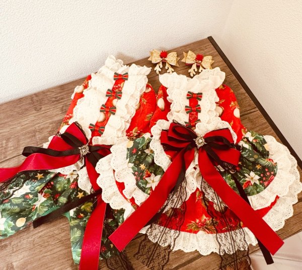 画像10: レトロクリスマスワンピース/オールインワン  (10)