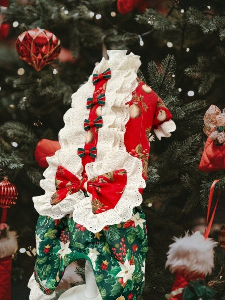 画像3: レトロクリスマスワンピース/オールインワン  (3)