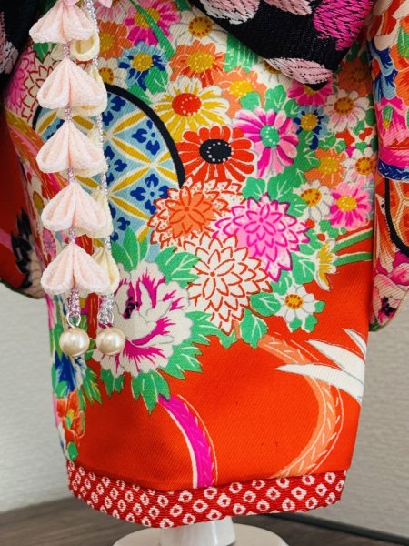 画像4: 犬服/猫服　晴れ着　京・金彩友禅 　振袖スタイル　 (4)