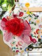 画像5: 浴衣  かぎあみ風お花、小鳥プリント (5)