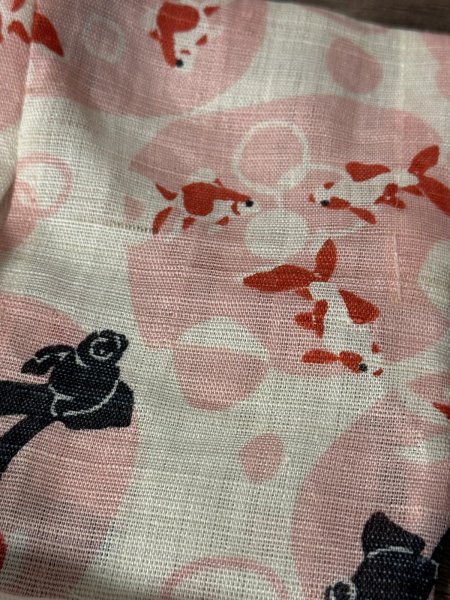 画像4: 浴衣  きんぎょピンク　麻 (4)